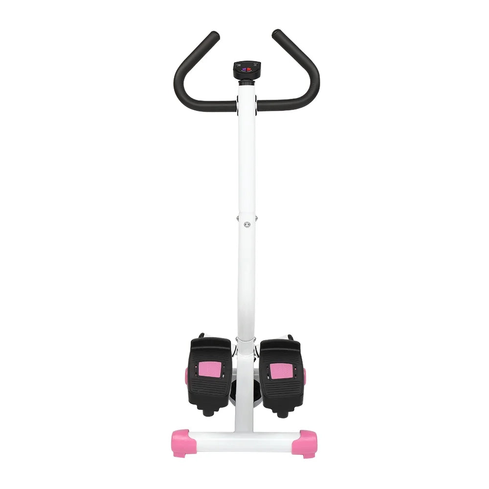Mini Aerobic Stepper with Handle - Pink Stair Climber Fitness Machine