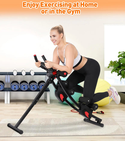 Adjustable Resistance Ab Machine for Home Gym - Height Adjustable, Foldable Fitness Equipment with 440 lbs Weight Capacity
