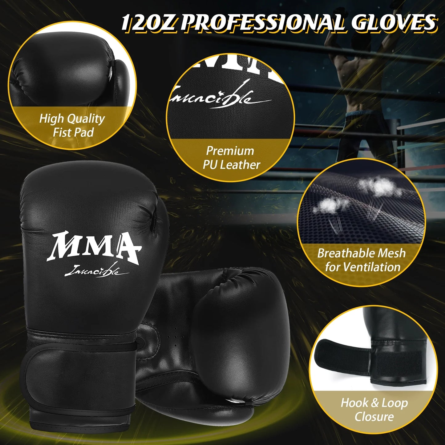 Professional Freestanding Heavy Bag for Adults - Inflatable Kickboxing and Boxing Training Equipment