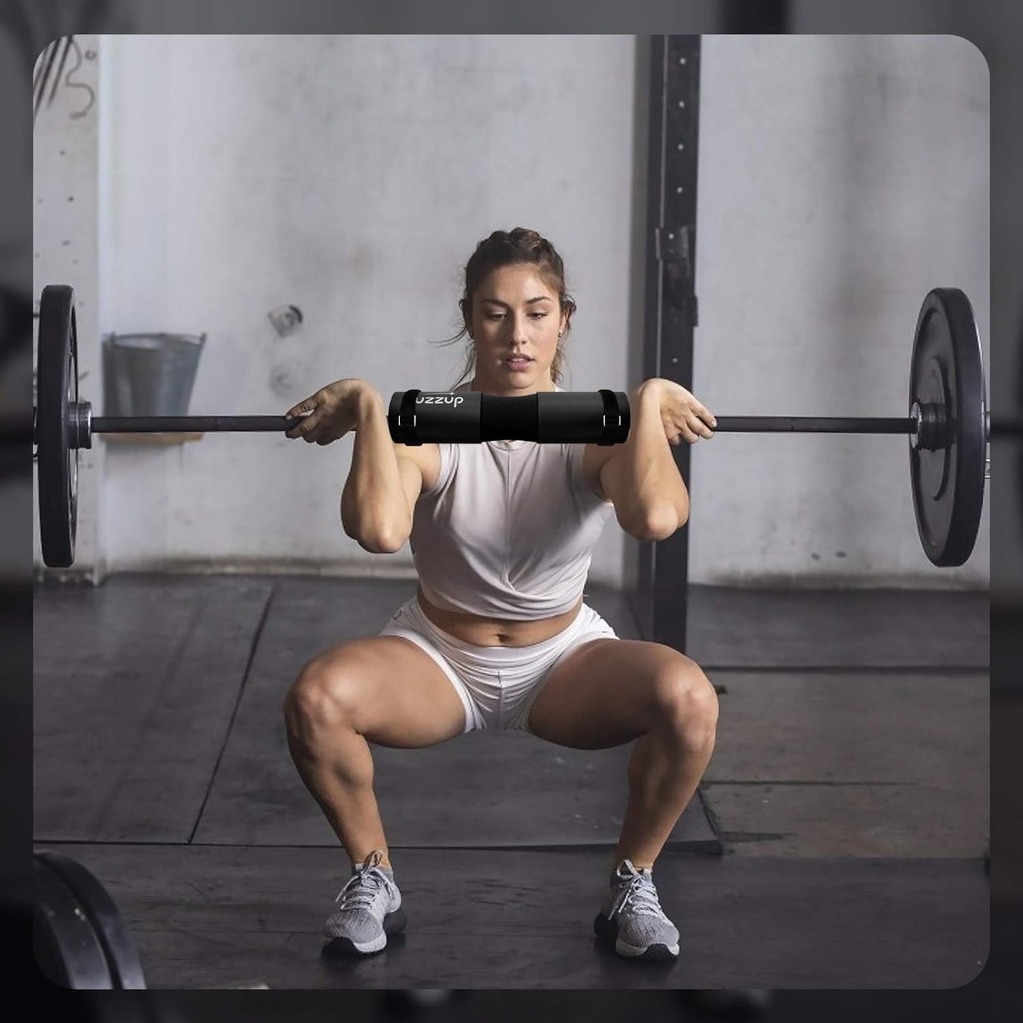 Barbell Pad for Squats and Hip Thrusts, Removable Cushion for Weight Bar Support and Protection