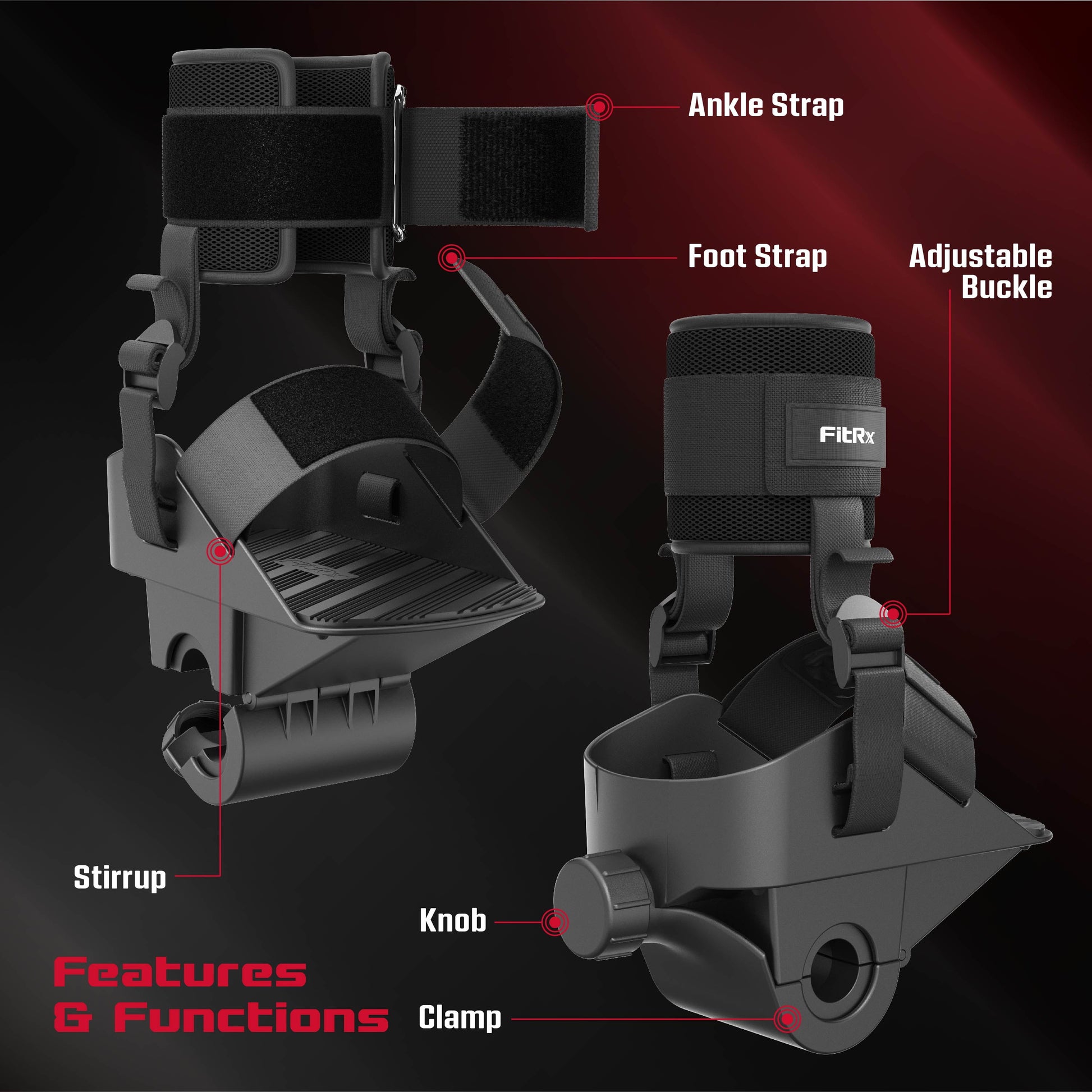 Anklebell Adjustable Ankle Weights Adapter for Dumbbells - Single Unit