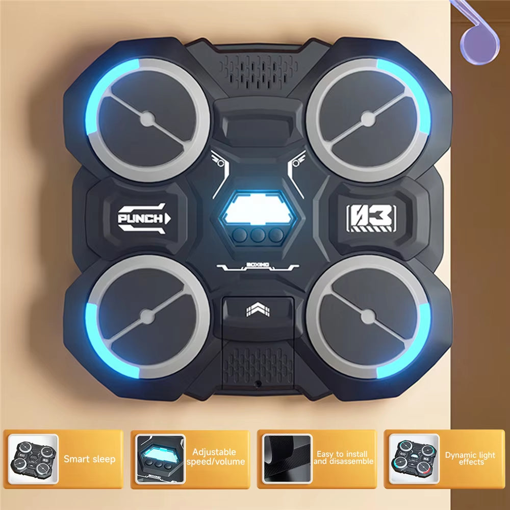 Bluetooth-Compatible Smart Music Boxing Machine for Children - Wall-Mounted Design