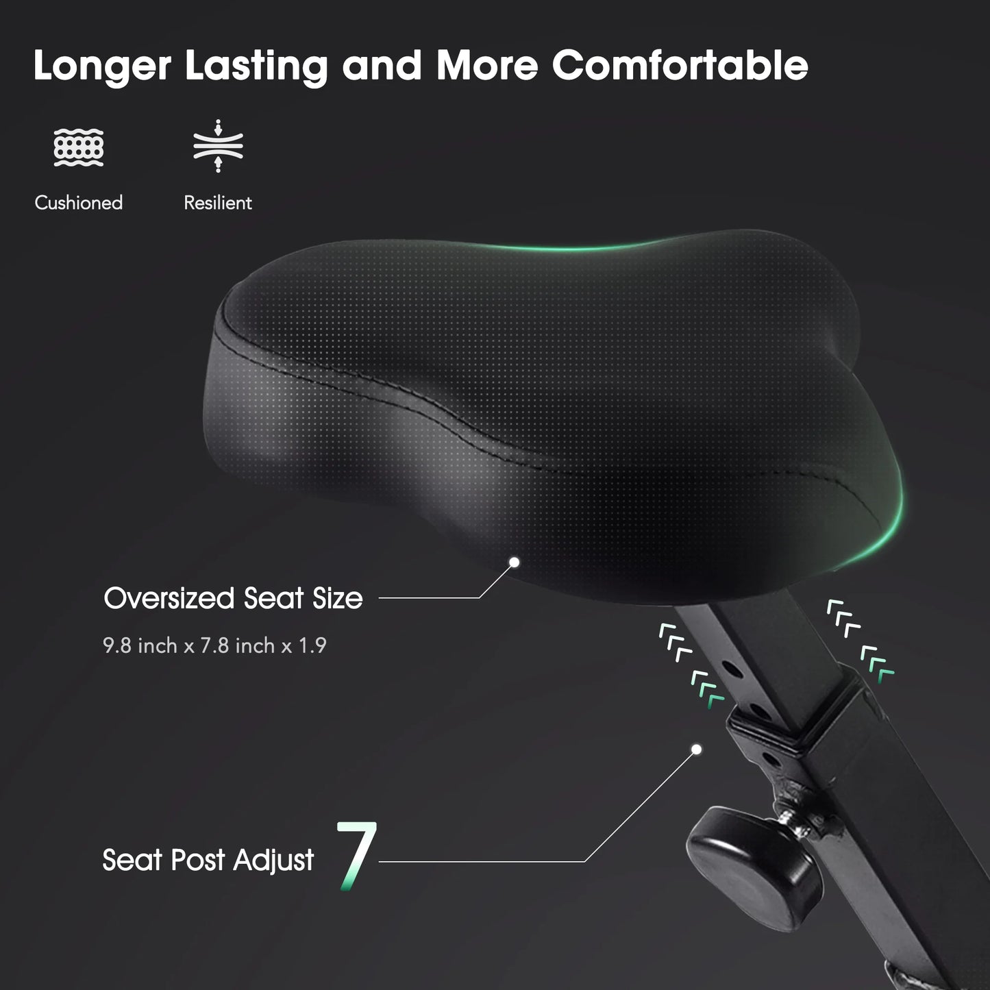 Folding Recumbent Exercise Bike with LCD Monitor and Phone Holder - Portable Home Fitness Machine