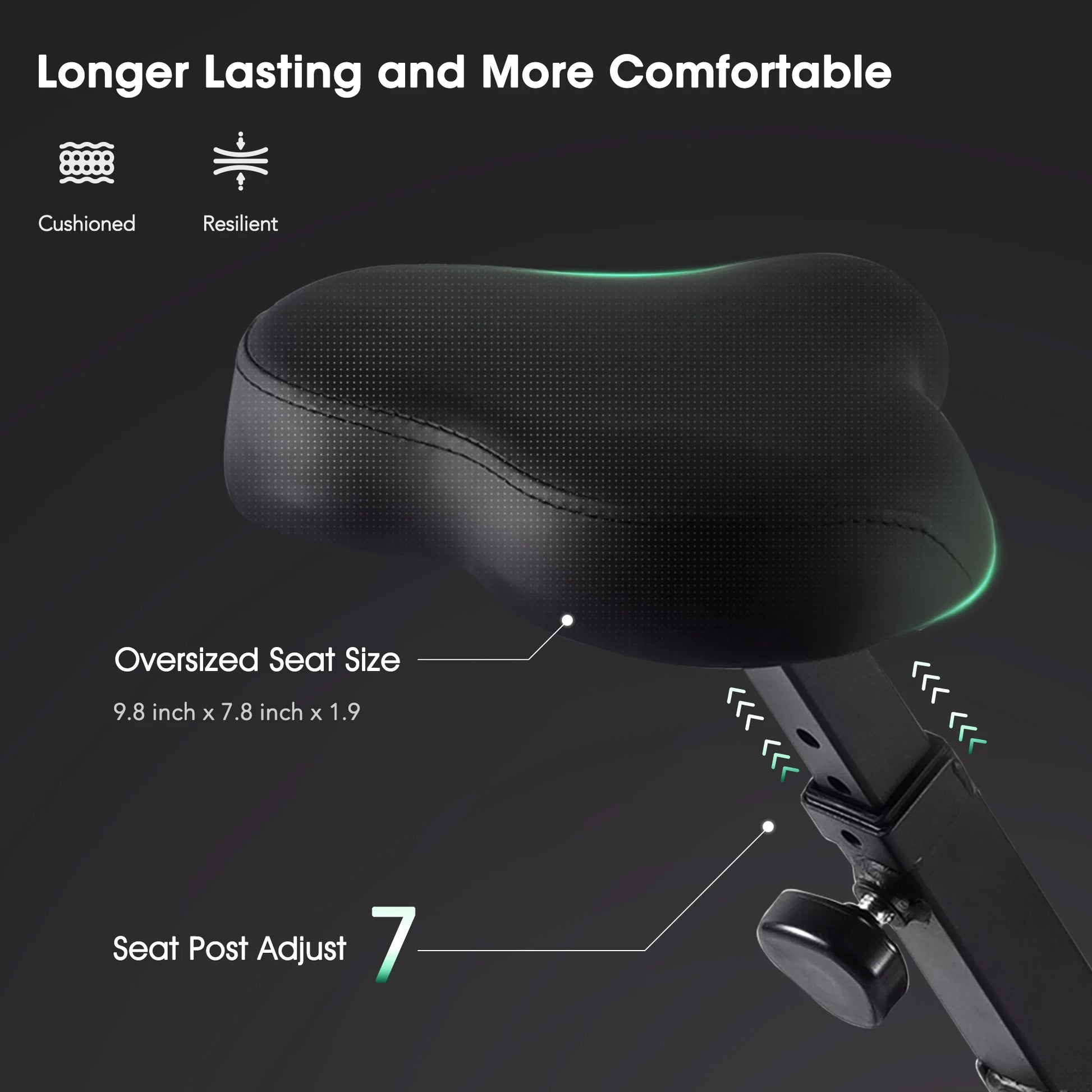 Folding Recumbent Exercise Bike with LCD Monitor and Phone Holder - Portable Home Fitness Machine