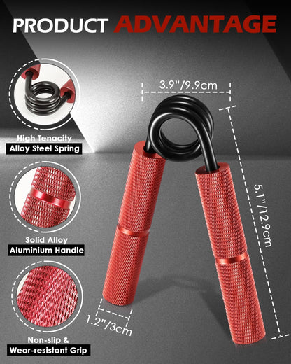 Adjustable Resistance Hand Grip Strengthener - Non-Slip Gripper for Wrist and Forearm Training - Set of 6