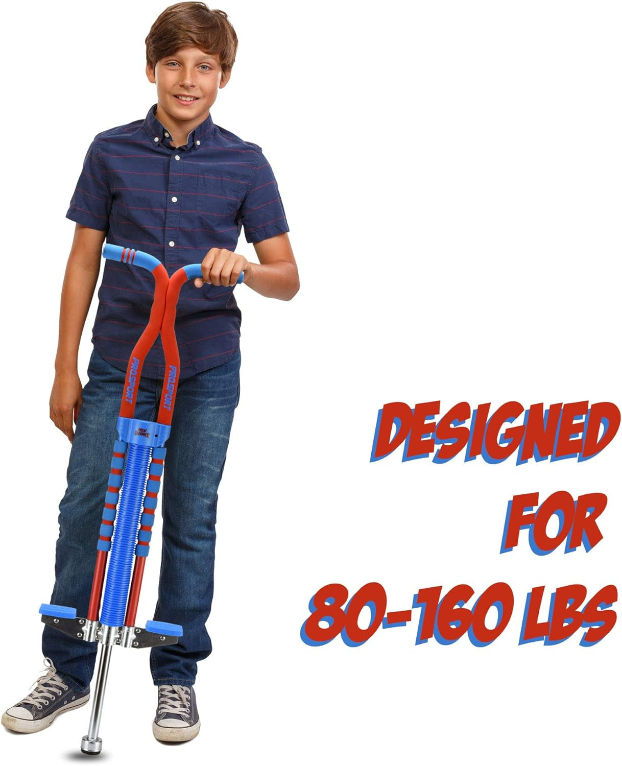 Pogo Stick for Kids - Pogo Sticks for Ages 9 and Up, 80 to 160 Lbs - Pro Sport Edition, Quality, Easy Grip, Pogostick for Hours of Wholesome Fun