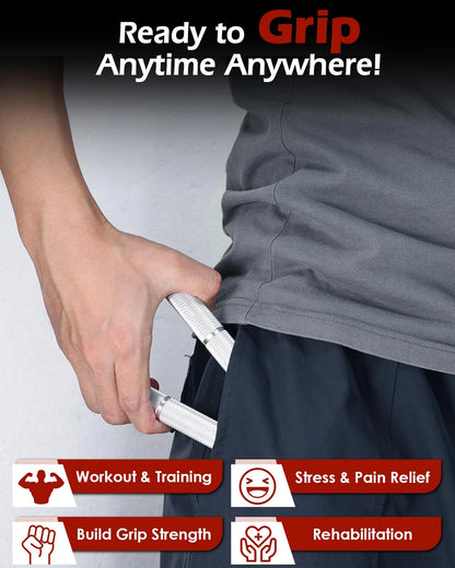 Adjustable Resistance Hand Grip Strengthener - Non-Slip Gripper for Wrist and Forearm Training - Set of 6