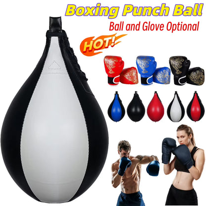 Professional PU Leather Boxing Speed Ball - Hanging Reflex Punching Bag for Stress Relief and Training