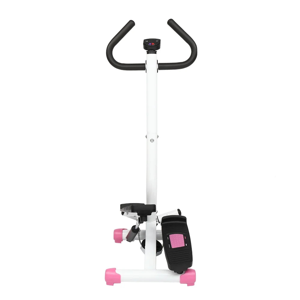 Mini Aerobic Stepper with Handle - Pink Stair Climber Fitness Machine