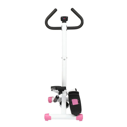 Mini Aerobic Stepper with Handle - Pink Stair Climber Fitness Machine
