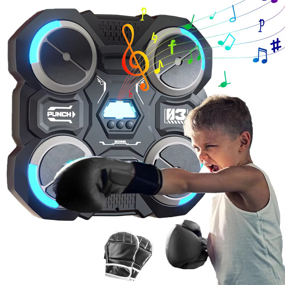 Bluetooth-Compatible Smart Music Boxing Machine for Children - Wall-Mounted Design