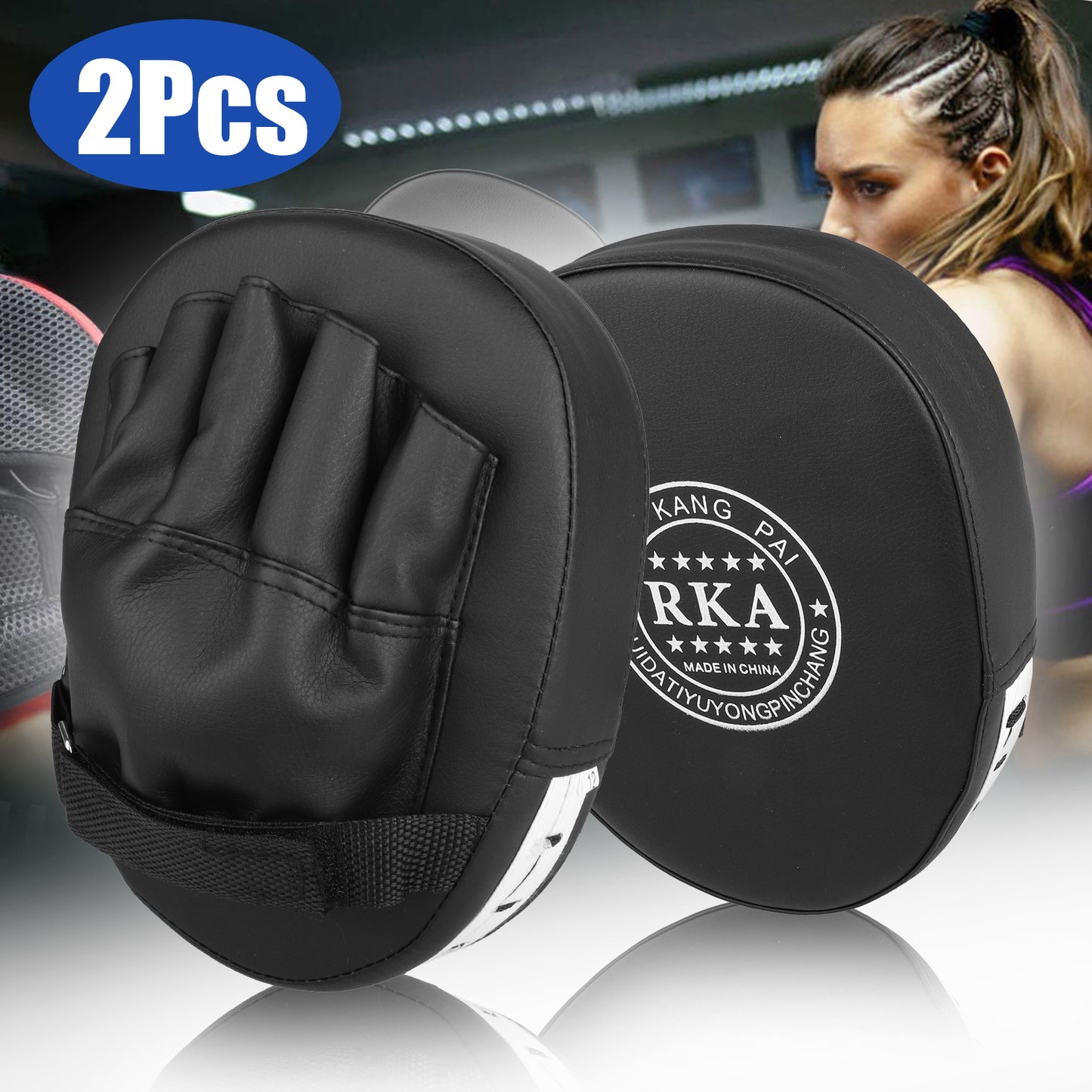 Boxing and MMA Focus Pads - 2/4 Piece PU Gloves Target Training Gear for Kickboxing