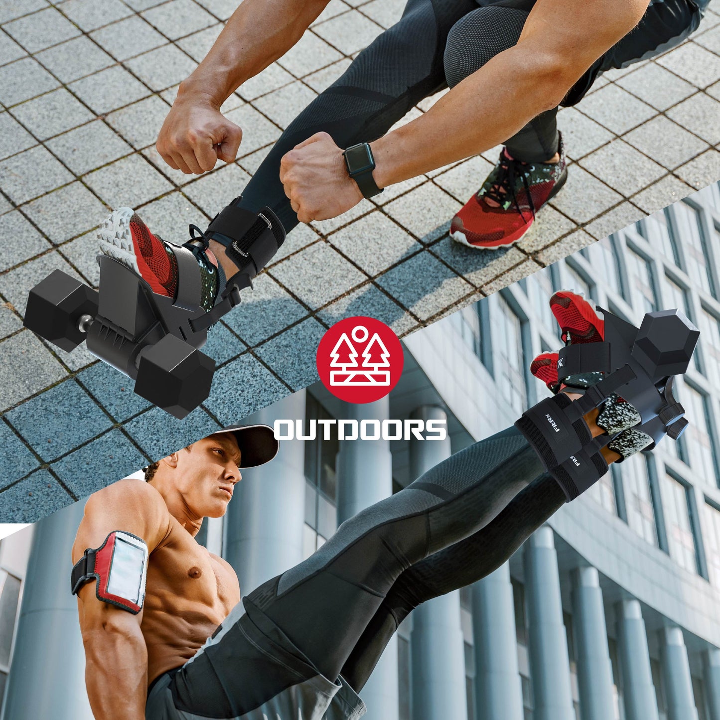 Anklebell Adjustable Ankle Weights Adapter for Dumbbells - Single Unit