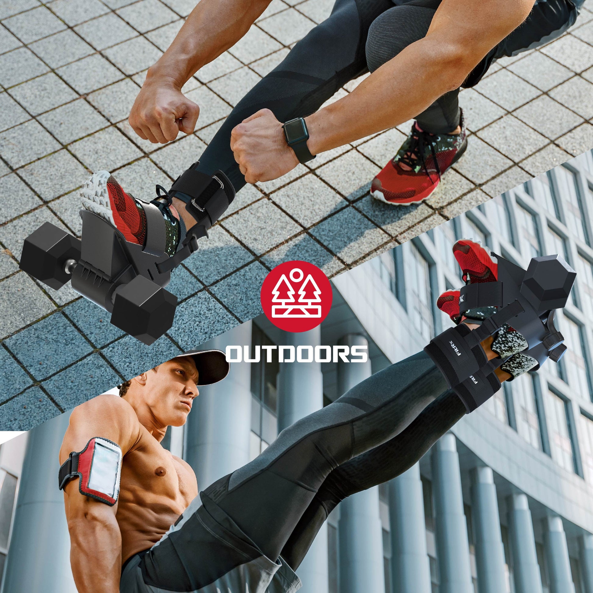 Anklebell Adjustable Ankle Weights Adapter for Dumbbells - Single Unit