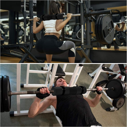 Barbell Pad for Squats and Hip Thrusts, Removable Cushion for Weight Bar Support and Protection