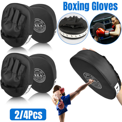 Boxing and MMA Focus Pads - 2/4 Piece PU Gloves Target Training Gear for Kickboxing
