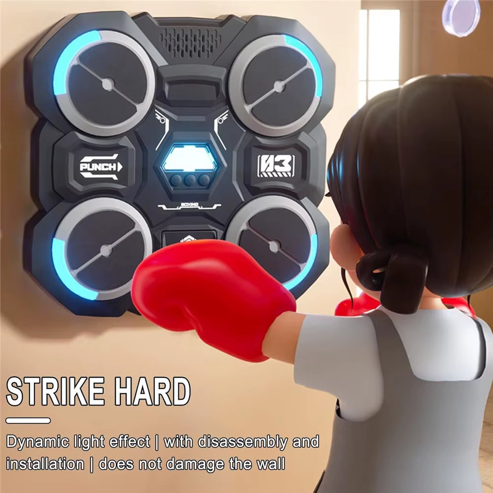Bluetooth-Compatible Smart Music Boxing Machine for Children - Wall-Mounted Design