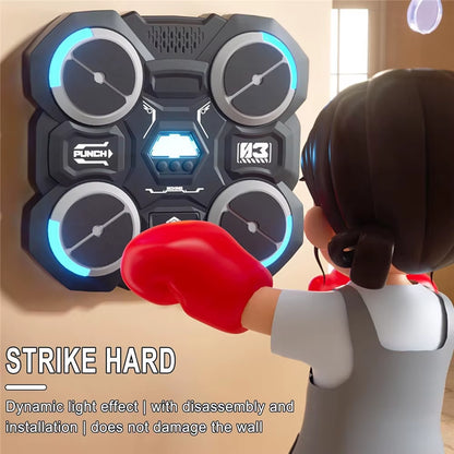 Bluetooth-Compatible Smart Music Boxing Machine for Children - Wall-Mounted Design