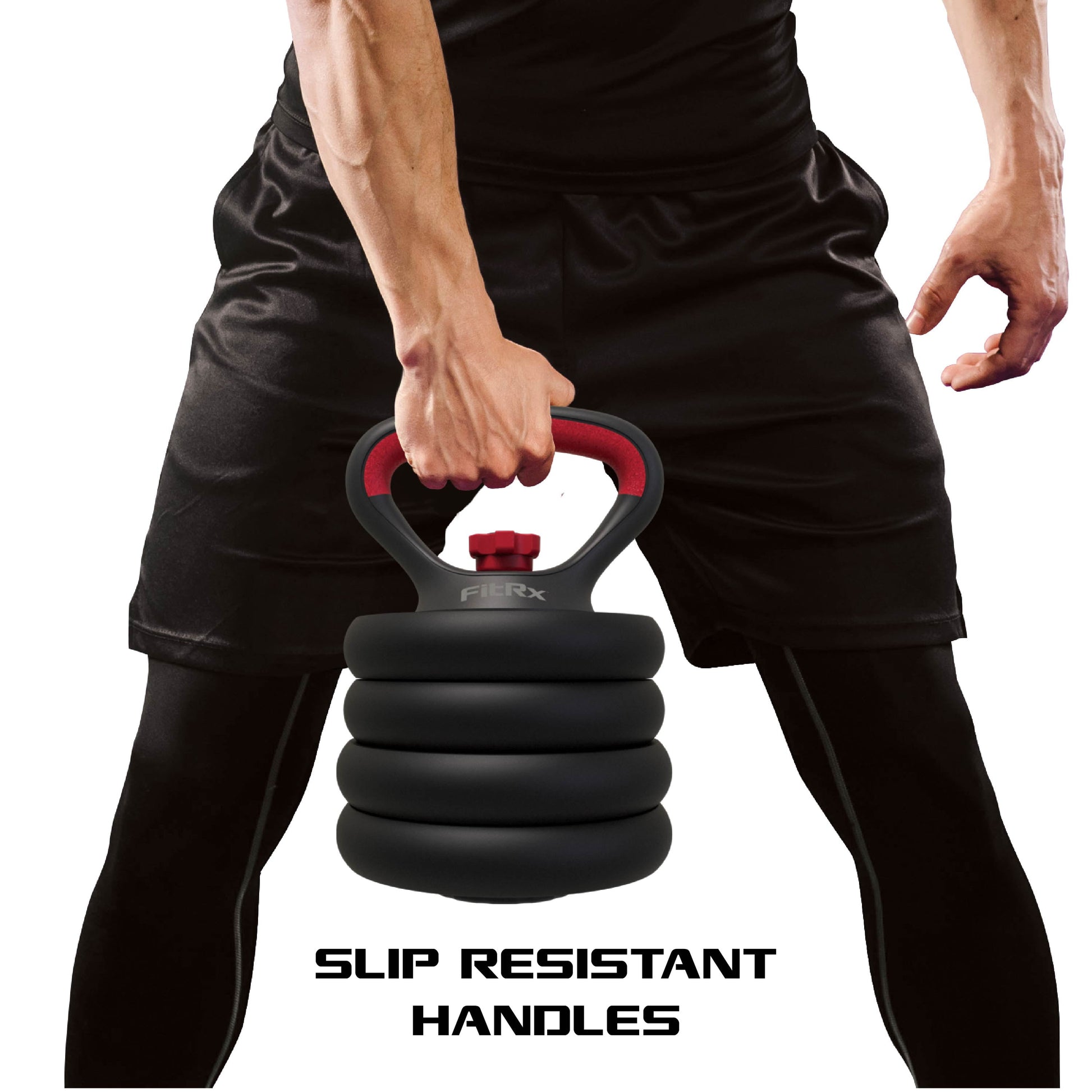 Smartbell 60 lb 4-in-1 Adjustable Dumbbell, Barbell, and Kettlebell Weight Set - Black